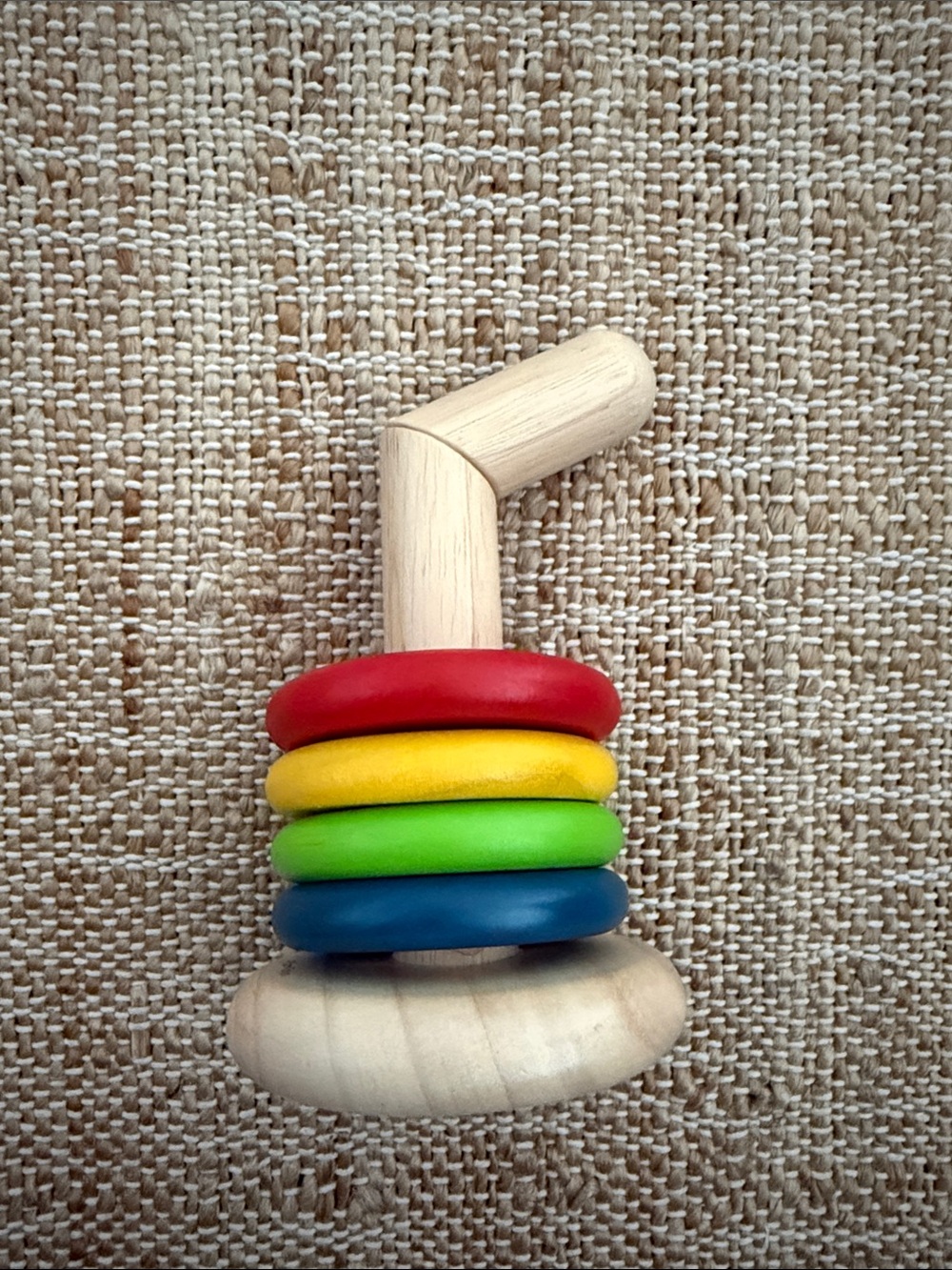 PlanToys Stacking Ring Twist and Sort Puzzle Toy Wood - Picture 2 of 5